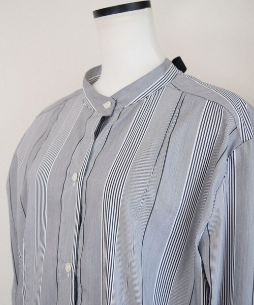 no brand(ノーブランド)の「バックリボンストライプバルーンスリ-ブBL(シャツ/ブラウス・レディース・その他)」の13枚目の写真