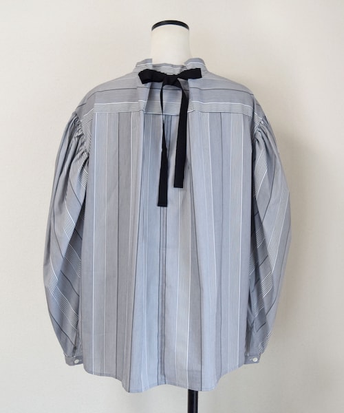 no brand(ノーブランド)の「バックリボンストライプバルーンスリ-ブBL(シャツ/ブラウス・レディース・その他)」の15枚目の写真