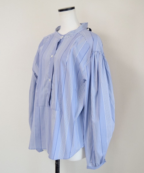 no brand(ノーブランド)の「バックリボンストライプバルーンスリ-ブBL(シャツ/ブラウス・レディース・その他)」の10枚目の写真