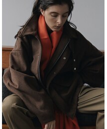 ジャケット・アウター RYO TAKASHIMA leather over sleeve jacket RYO TAKASHIMA（リョウタカシマ）の「OVER SLEEVE MILITARY