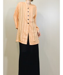USED（ユーズド）の「Femimag stripe design  see-through long shirt-1430-10（シャツ/ブラウス・レディース）」