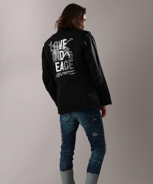 roar（ロアー）の「【別注】AVIREX × roarguns / アビレックス×ロアーガンズ/M-65（ジャケット/アウター・メンズ・BLACK・M/L/XL）」の4枚目の写真