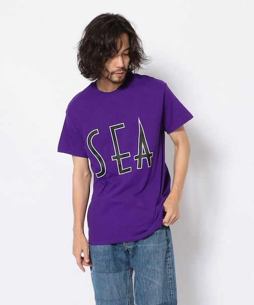 WIND AND SEA(ウィンダンシー)の「WIND AND SEA/ウィンダンシー/SEA (wavy) SS TEE(トップス・メンズ・WHITE/BLACK/RED/PURPLE・M/L/XL)」の5枚目の写真