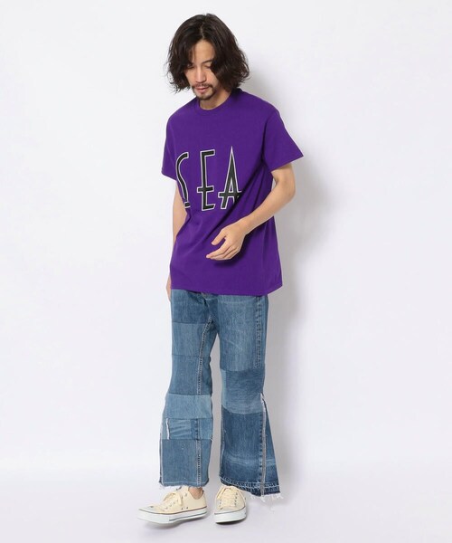 WIND AND SEA(ウィンダンシー)の「WIND AND SEA/ウィンダンシー/SEA (wavy) SS TEE(トップス・メンズ・WHITE/BLACK/RED/PURPLE・M/L/XL)」の11枚目の写真
