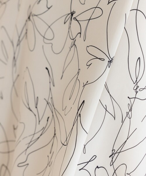 mysty woman（ミスティウーマン）の「【先行予約】線描き柄マーメイドスカート（スカート・レディース・アイボリー/ブラック/ブラウン・F）」の14枚目の写真