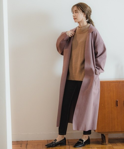 mysty woman(ミスティウーマン)の「【追加予約】ボリュームガウンコート(ジャケット/アウター・レディース・アイボリー/【WEB限定】ブラック/【WEB限定】ダークピンク/モカ/ブラウン/ブルーグレー・F)」の13枚目の写真