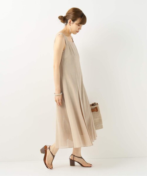 noble スクエアネックワンピース NOBLE ノーブル ♡ 麻ストレッチ