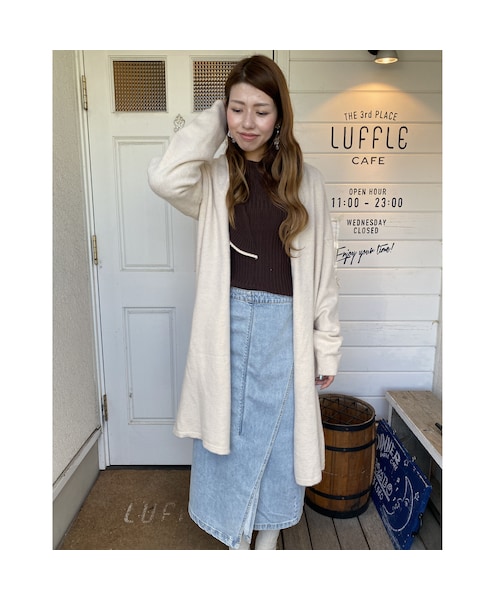 No Brand ノーブランド の ルーズニットロングカーデ カーディガン ボレロ Wear No Brand ノーブランド の ルーズニットロングカーデ カーディガン ボレロ Wear