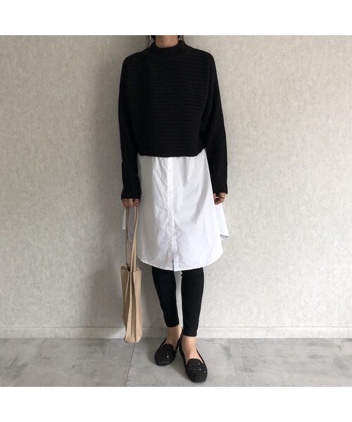 copine(コピン)の「再入荷!ロングシャツ切替デザインニット(2color)(ニット/セーター・レディース・その他)」の8枚目の写真