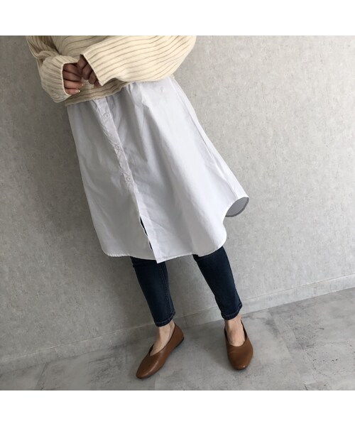 copine(コピン)の「再入荷!ロングシャツ切替デザインニット(2color)(ニット/セーター・レディース・その他)」の6枚目の写真