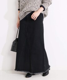 VERMEIL par iena（ヴェルメイユパーイエナ）の「《追加2予約》デニムリメイク風 ロングスカート◆（その他）」