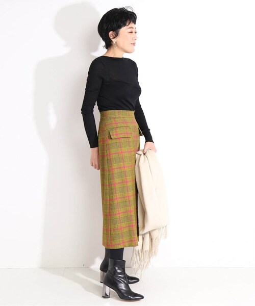 ヴェルメイユパーイエナ★ロングスカート タータンチェック ブルー 36 VERMEIL par iena（ヴェルメイユパーイエナ）の「RIOPELEグレン