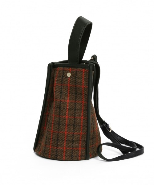 Andemiu（アンデミュウ）の「チェックガラタックショルダーバッグ（バッグ・ブラウン/ベージュ）」の7枚目の写真