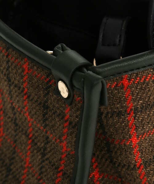 Andemiu（アンデミュウ）の「チェックガラタックショルダーバッグ（バッグ・ブラウン/ベージュ）」の11枚目の写真