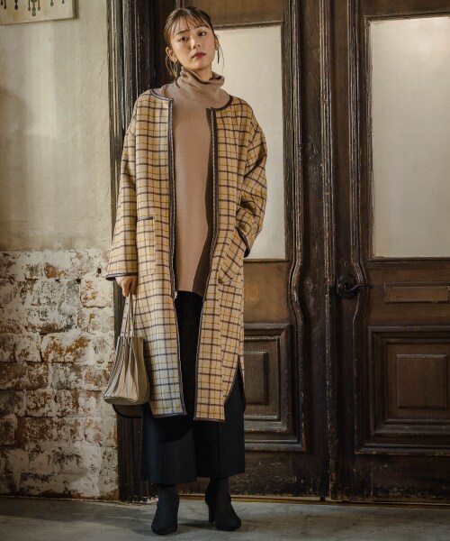 Andemiu（アンデミュウ）の「リバーシブルコート（ジャケット/アウター・グレー/ベージュ/ブルー）」の13枚目の写真