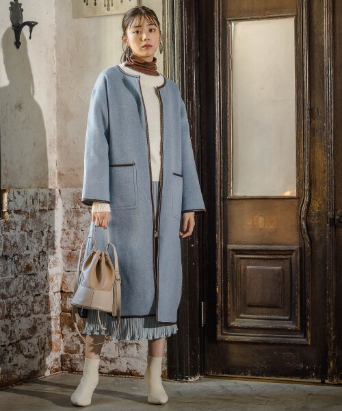 Andemiu（アンデミュウ）の「リバーシブルコート（ジャケット/アウター・グレー/ベージュ/ブルー）」の15枚目の写真