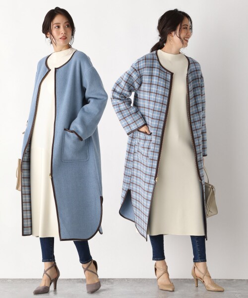 Andemiu（アンデミュウ）の「リバーシブルコート（ジャケット/アウター・グレー/ベージュ/ブルー）」の18枚目の写真