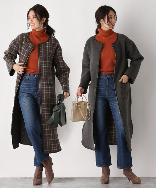 Andemiu（アンデミュウ）の「リバーシブルコート（ジャケット/アウター・グレー/ベージュ/ブルー）」の17枚目の写真