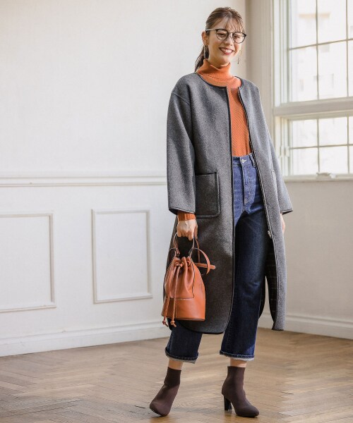 Andemiu（アンデミュウ）の「リバーシブルコート（ジャケット/アウター・グレー/ベージュ/ブルー）」の11枚目の写真