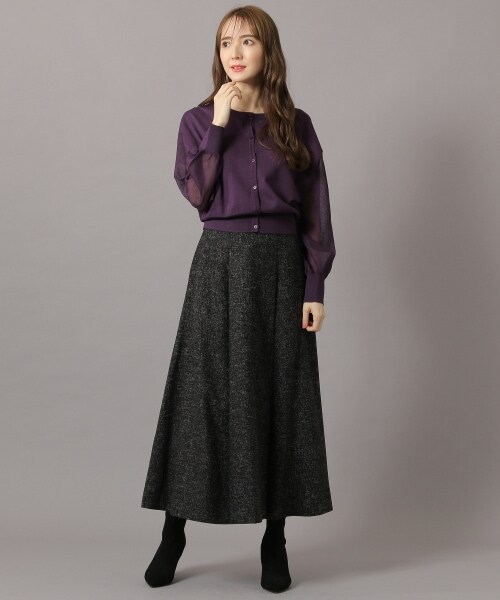 Andemiu（アンデミュウ）の「ツイードフウフレアスカート（スカート・グレー/ブラック/ベージュ）」の13枚目の写真