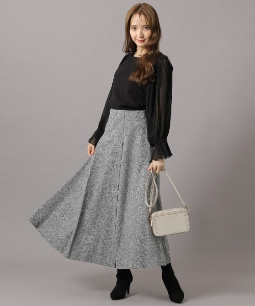 Andemiu（アンデミュウ）の「ツイードフウフレアスカート（スカート・グレー/ブラック/ベージュ）」の15枚目の写真