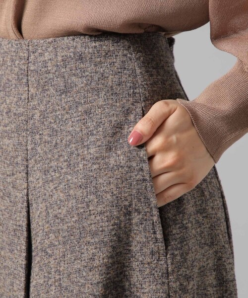 Andemiu（アンデミュウ）の「ツイードフウフレアスカート（スカート・グレー/ブラック/ベージュ）」の21枚目の写真