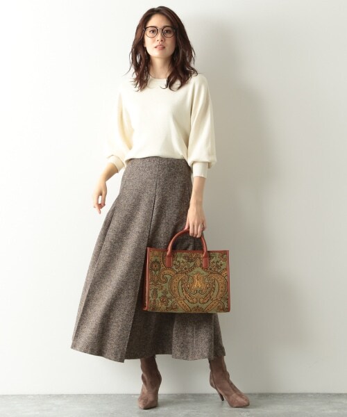 Andemiu（アンデミュウ）の「ツイードフウフレアスカート（スカート・グレー/ブラック/ベージュ）」の10枚目の写真