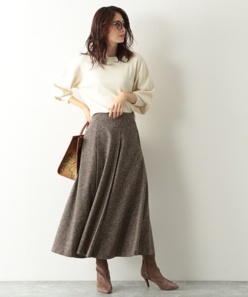 Andemiu（アンデミュウ）の「ツイードフウフレアスカート（スカート・グレー/ブラック/ベージュ）」の11枚目の写真