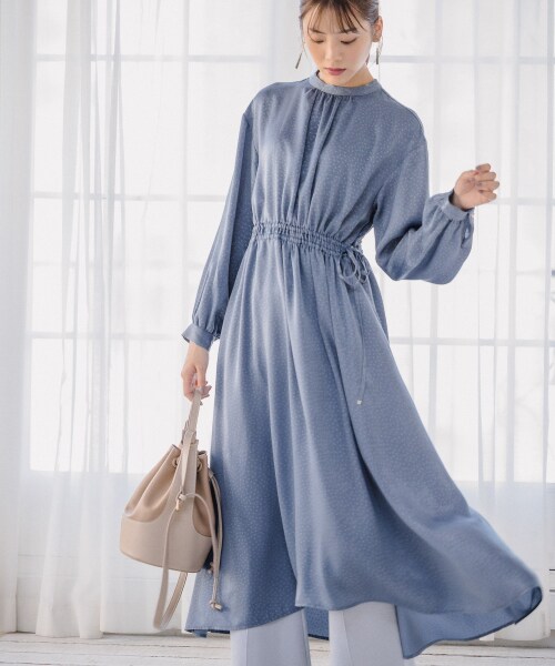 Andemiu（アンデミュウ）の「ドットガラドロストワンピース（ワンピース/ドレス・グレー/ブルー/ネイビー）」の9枚目の写真