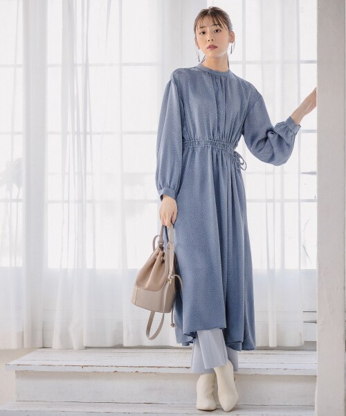 Andemiu（アンデミュウ）の「ドットガラドロストワンピース（ワンピース/ドレス・グレー/ブルー/ネイビー）」の11枚目の写真