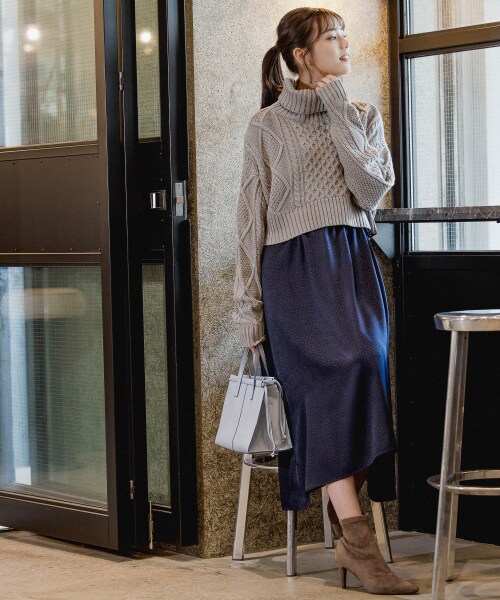 Andemiu（アンデミュウ）の「ドットガラドロストワンピース（ワンピース/ドレス・グレー/ブルー/ネイビー）」の5枚目の写真