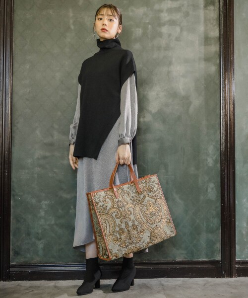 Andemiu（アンデミュウ）の「ドットガラドロストワンピース（ワンピース/ドレス・グレー/ブルー/ネイビー）」の8枚目の写真