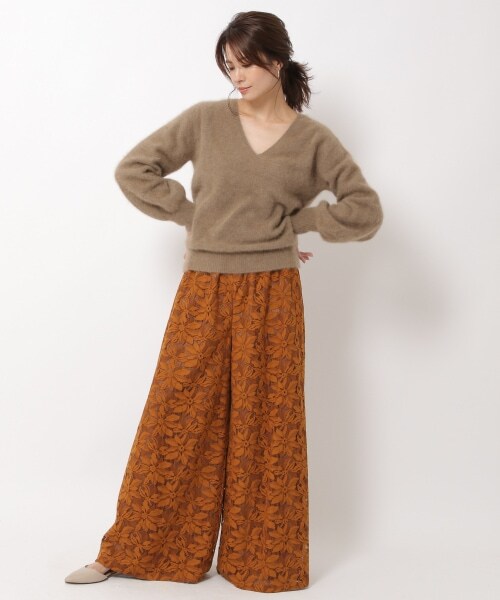 BABYLONE（バビロン）の「ラクーンニットVネックプルオーバー