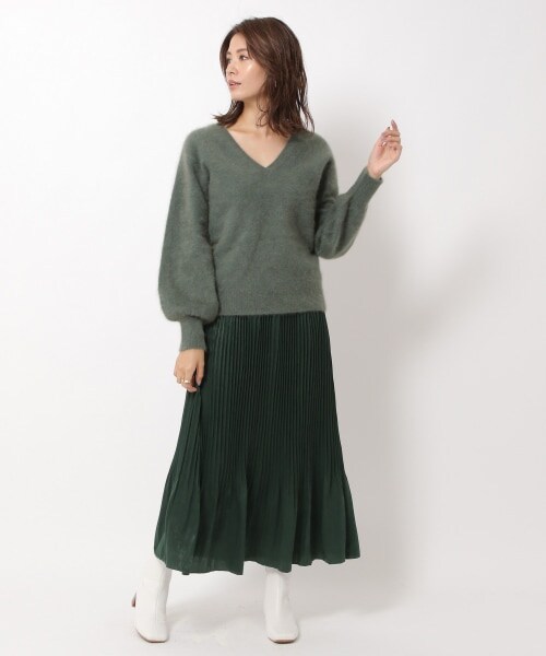 BABYLONE ラクーンニットＶネックプルオーバー BABYLONE（バビロン）の「ラクーンニットVネックプルオーバー
