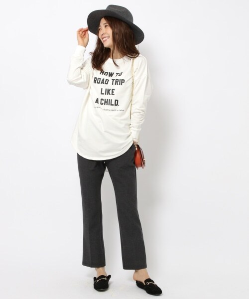 BARNYARDSTORM（バンヤードストーム）の「TRスリムフレアパンツ（パンツ・ライトグレー/チャコール(チェック)/ネイビー）」の2枚目の写真