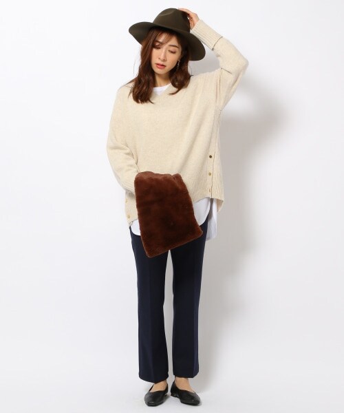 BARNYARDSTORM（バンヤードストーム）の「TRスリムフレアパンツ（パンツ・ライトグレー/チャコール(チェック)/ネイビー）」の21枚目の写真