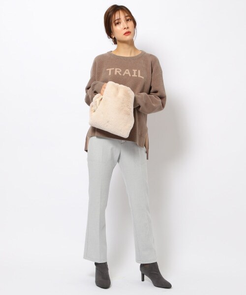 BARNYARDSTORM（バンヤードストーム）の「TRスリムフレアパンツ（パンツ・ライトグレー/チャコール(チェック)/ネイビー）」の8枚目の写真