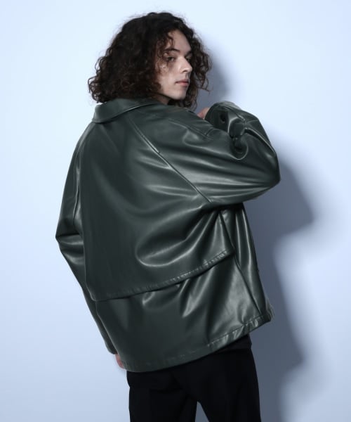 HAREレザーブルゾン HARE（ハレ）の「シンセティックレザーブルゾン（）」 - WEAR