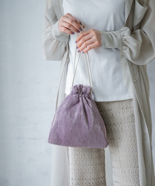 Heather（ヘザー）の「アソートキンチャクショルダー（バッグ・グレー系/ゴールド系/パープル系）」の3枚目の写真