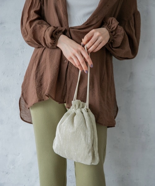 Heather（ヘザー）の「アソートキンチャクショルダー（バッグ・グレー系/ゴールド系/パープル系）」の2枚目の写真