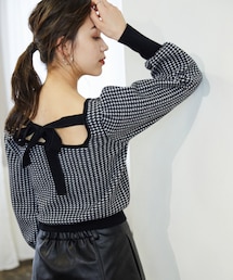 Heather | ムジガラスクエアニット(トップス)