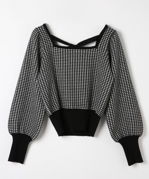 Heather（ヘザー）の「ムジガラスクエアニット（トップス・ブラックチドリ/ブラウンチドリ/パープルムジ）」の14枚目の写真