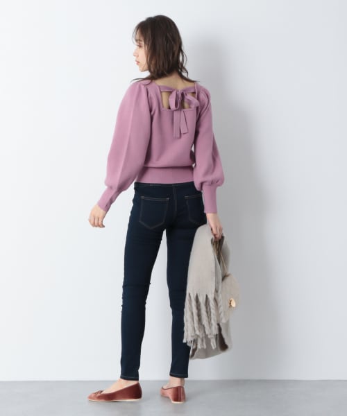 Heather（ヘザー）の「ムジガラスクエアニット（トップス・ブラックチドリ/ブラウンチドリ/パープルムジ）」の13枚目の写真