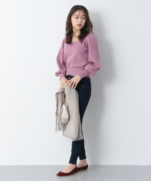 Heather（ヘザー）の「ムジガラスクエアニット（トップス・ブラックチドリ/ブラウンチドリ/パープルムジ）」の12枚目の写真