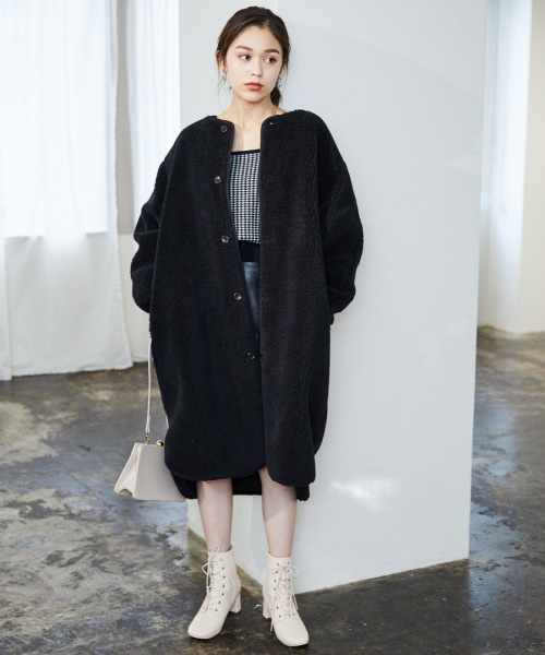 Heather（ヘザー）の「ムジガラスクエアニット（トップス・ブラックチドリ/ブラウンチドリ/パープルムジ）」の7枚目の写真