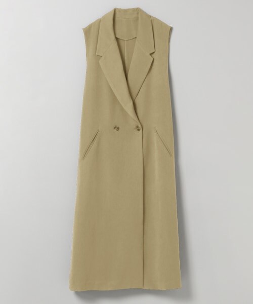 JEANASIS（ジーナシス）の「テーラーロングベスト（ジャケット/アウター・ブラック系その他()/ベージュ系その他()）」の2枚目の写真