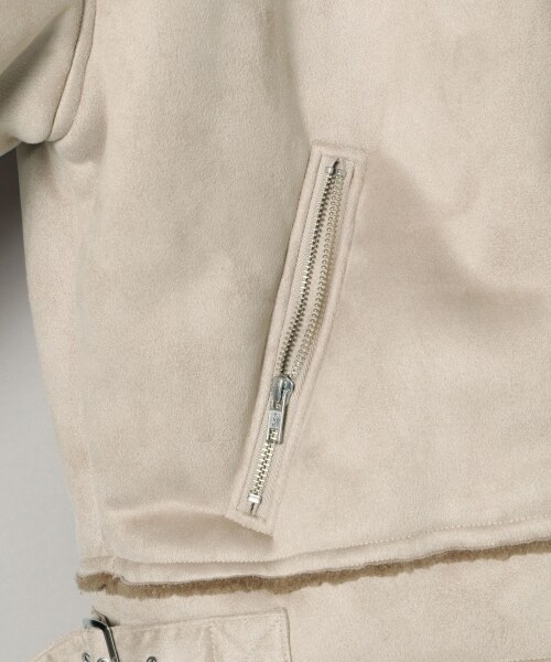 JEANASIS（ジーナシス）の「ボアB-3（ジャケット/アウター・ブラック()/ブラック×ホワイト()/グレージュ()/ブラウン()）」の18枚目の写真