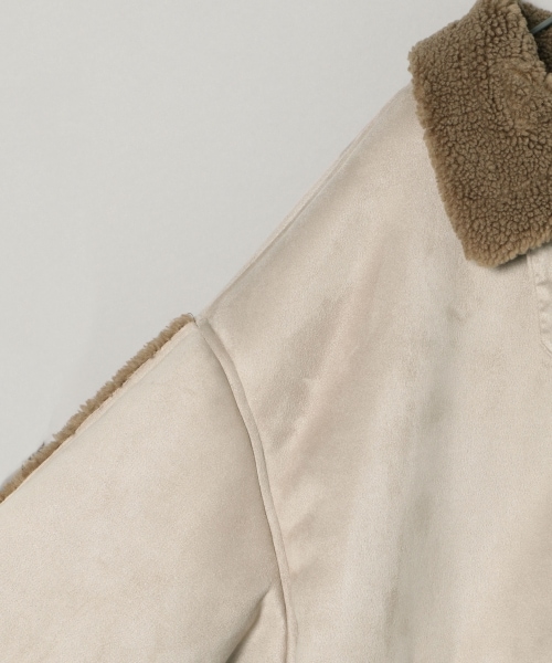 JEANASIS（ジーナシス）の「ボアB-3（ジャケット/アウター・ブラック()/ブラック×ホワイト()/グレージュ()/ブラウン()）」の16枚目の写真