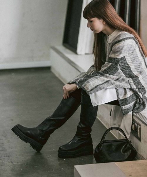 JEANASIS（ジーナシス）の「ビガーロングブーツ（シューズ・ブラック()）」の2枚目の写真