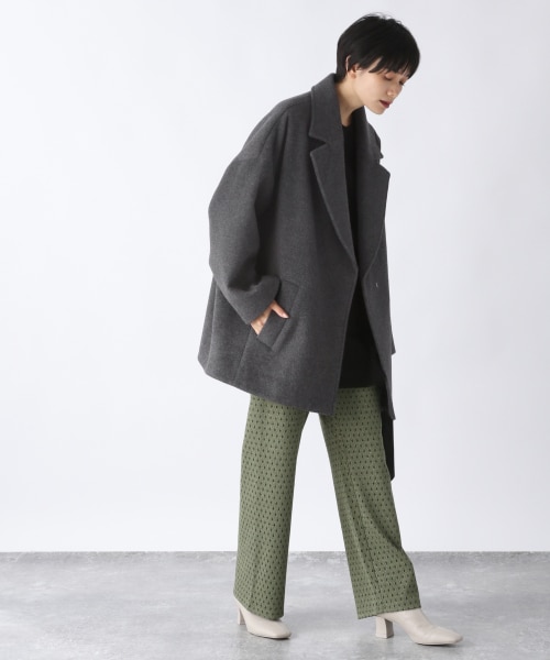 JEANASIS（ジーナシス）の「ラメジャガードカットパンツ（パンツ・オフホワイト()/ブラウン系()/ライトグリーン()/ブルー()）」の6枚目の写真